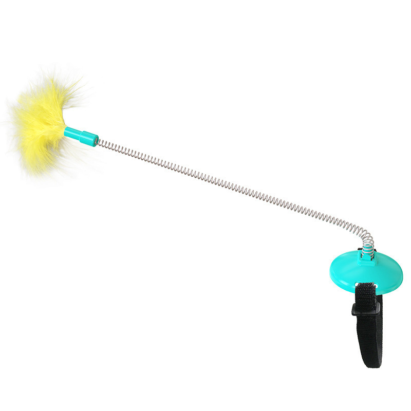 2021 Νέα παιχνίδια για γάτες με αλληλεπίδραση με παιχνίδι για κατοικίδια που παίζουν μόνοι τους και αστείο ραβδί γάτας με φτερά για γάτες εσωτερικού χώρου Dropshipping