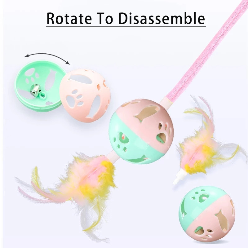 Igračka za mačke Smiješna samookretna viseća vrata Automatsko vuneno uže za grebanje Mačji štap Orao mačka Interaktivna mačka automatska sa zvonima Glazba