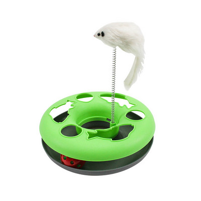 Kassi mänguasi Kassi plaadimängija pall siseruumides kasutatavatele kassidele Interaktiivsed kassipoegade mänguasjad Rulljäljed koos Catnip Spring Funny Pet Toy Teaser Mouse