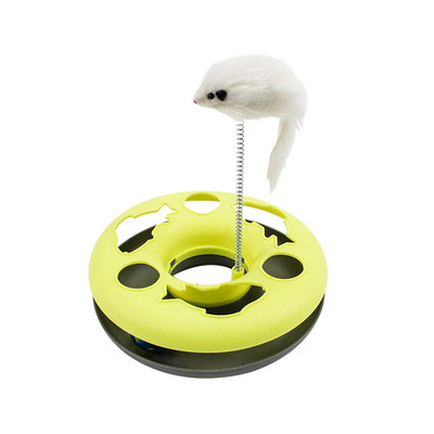 Kassi mänguasi Kassi plaadimängija pall siseruumides kasutatavatele kassidele Interaktiivsed kassipoegade mänguasjad Rulljäljed koos Catnip Spring Funny Pet Toy Teaser Mouse
