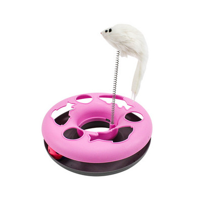 Kassi mänguasi Kassi plaadimängija pall siseruumides kasutatavatele kassidele Interaktiivsed kassipoegade mänguasjad Rulljäljed koos Catnip Spring Funny Pet Toy Teaser Mouse