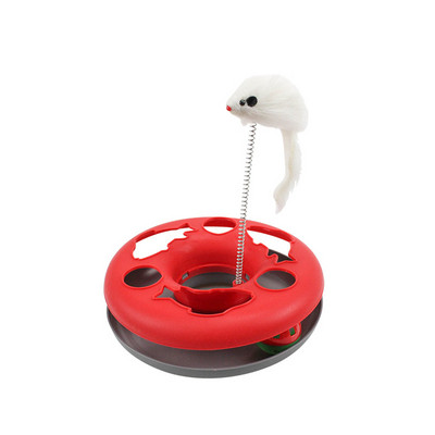 Kassi mänguasi Kassi plaadimängija pall siseruumides kasutatavatele kassidele Interaktiivsed kassipoegade mänguasjad Rulljäljed koos Catnip Spring Funny Pet Toy Teaser Mouse