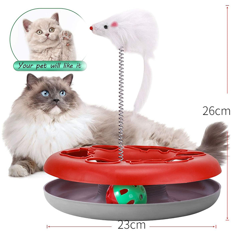 Kassi mänguasi Kassi plaadimängija pall siseruumides kasutatavatele kassidele Interaktiivsed kassipoegade mänguasjad Rulljäljed koos Catnip Spring Funny Pet Toy Teaser Mouse