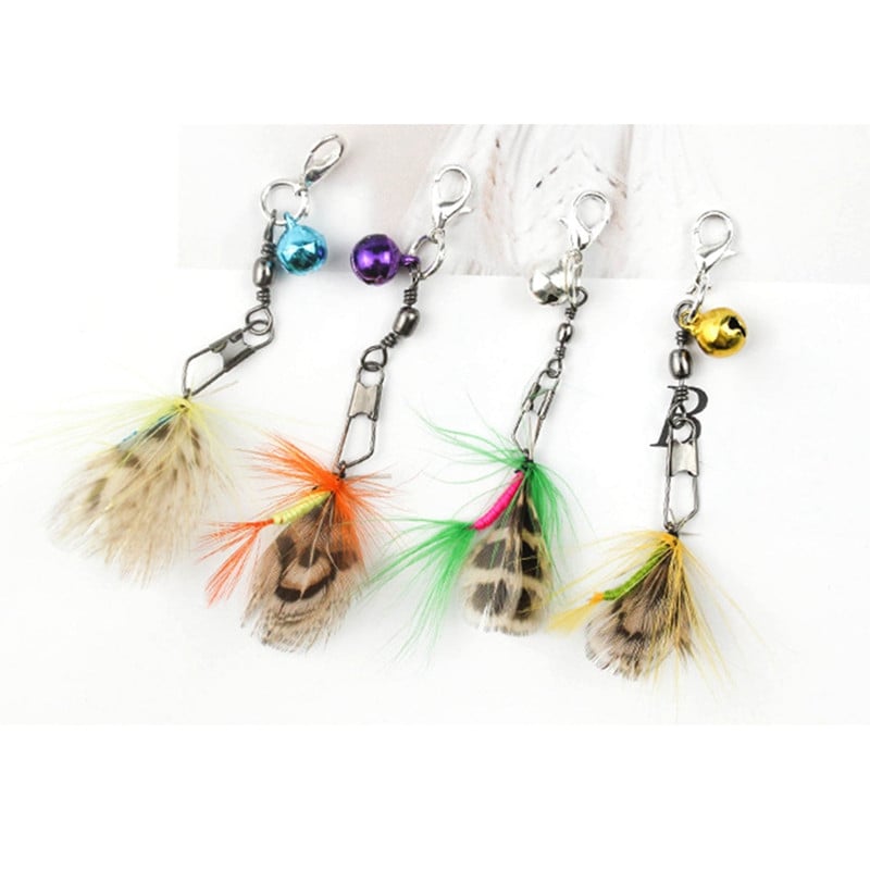 1kom Igračka za mačke Kućni ljubimci Mačke Mačići Igračka za zadirkivanje sa zvonom Smiješno perje zadirkivanje mačaka Štapić Igračke za mačke Proizvod za kućne ljubimce Nasumična boja