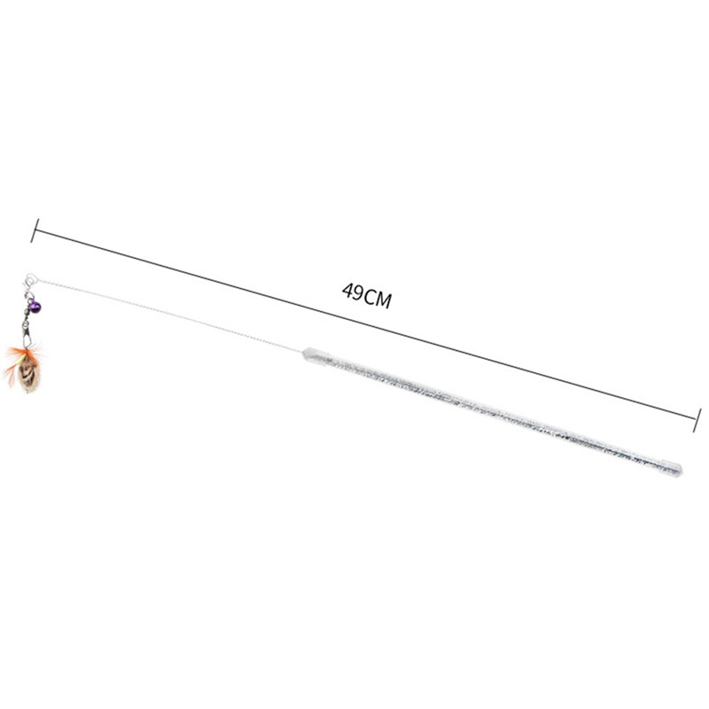 1kom Igračka za mačke Kućni ljubimci Mačke Mačići Igračka za zadirkivanje sa zvonom Smiješno perje zadirkivanje mačaka Štapić Igračke za mačke Proizvod za kućne ljubimce Nasumična boja