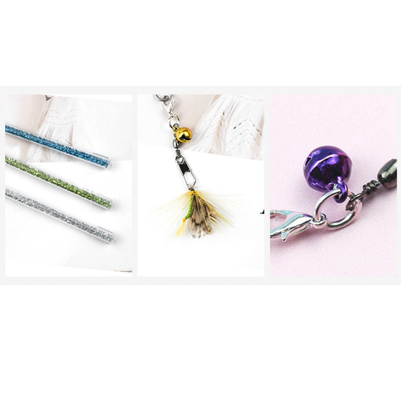 1kom Igračka za mačke Kućni ljubimci Mačke Mačići Igračka za zadirkivanje sa zvonom Smiješno perje zadirkivanje mačaka Štapić Igračke za mačke Proizvod za kućne ljubimce Nasumična boja