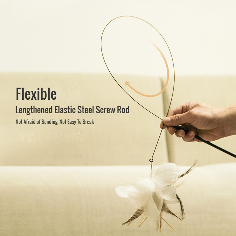 Cat Teaser Cat Interactive Toy Wire Feather Bell Cat Toy