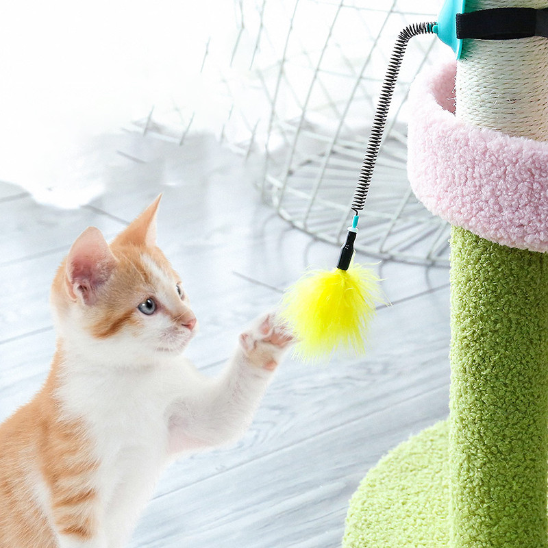 HOOPET Igračka za mačke Interaktivna mačka Plišani štap Nova igračka Samouzbuđujuća ogrlica Vrat Igračka za kućne ljubimce Igračka za dresuru mačića Mačka Potrepštine za kućne ljubimce