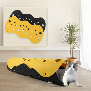 3.2M Cat Toy Felt Splicing Cat Tunnel Deformable Kitten Nest Collapsible Tube Tunnel House Tunnel Интерактивна играчка за домашни любимци Котешки аксесоари