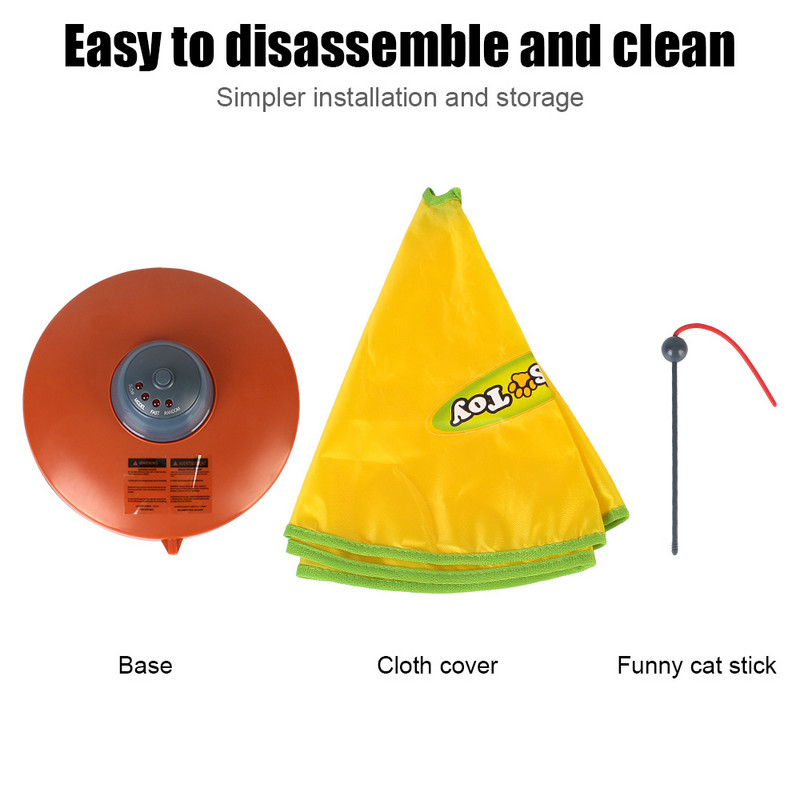 4 brzine Motion Undercover Mouse Fabric Moving Feather Interactive Pet Toy For Cat Kitty Automatic Electric Cat Toy Tanjur