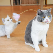 Silikonska mačja ogrlica Perje zadirkivanje mačaka Interaktivne igre Smiješne igračke za mačje perje Zadirkivanje štapići Potrepštine za kućne ljubimce