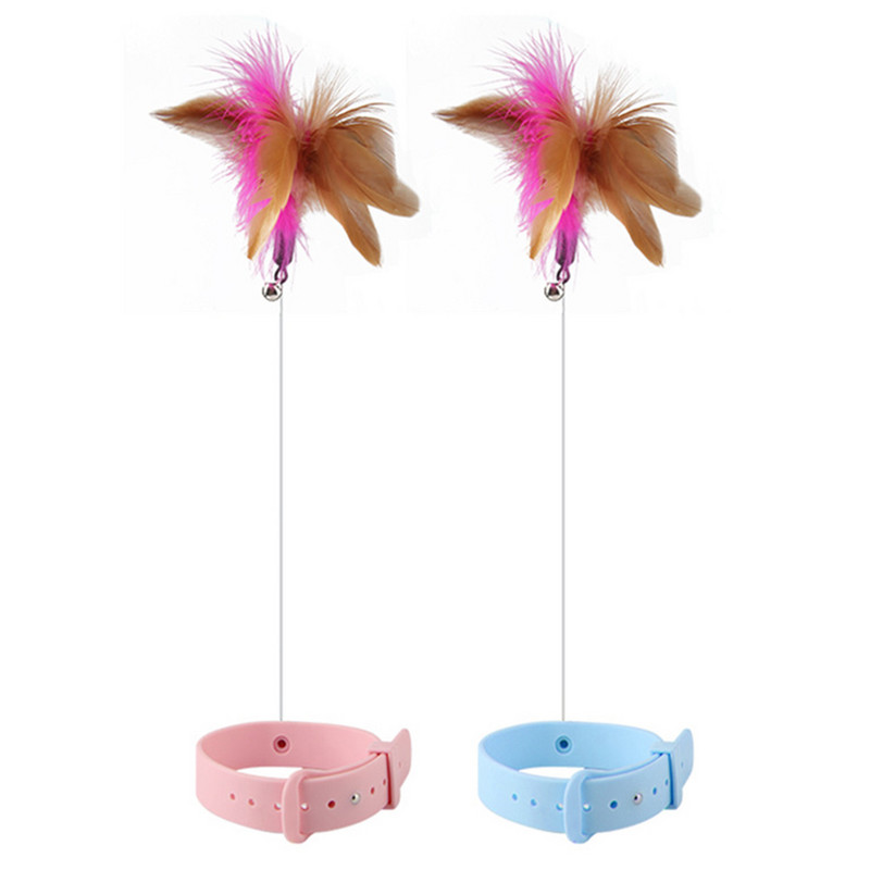 Silikonska mačja ogrlica Perje zadirkivanje mačaka Interaktivne igre Smiješne igračke za mačje perje Zadirkivanje štapići Potrepštine za kućne ljubimce