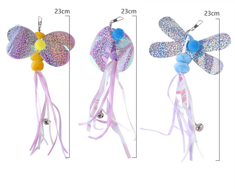 Cat Toys Replacement Feather Head Interactive Play Training Feather Refill Attachment Λούτρινη φούντα Teaser ραβδί για γάτες Προϊόντα για κατοικίδια