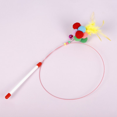 Igračke za kućne ljubimce Interaktivna igračka za mačke Smiješna simulacija Ribe pernate sa zvonom Igračke na štapiću za mačiće koji se igraju Zadirkujući štapić Igračka Oprema za kućne ljubimce