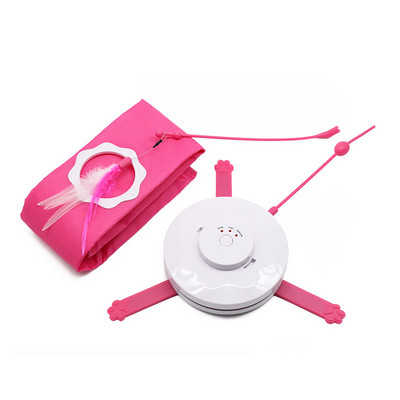 2 u 1 igračka za mačke Tajna tkanina Pokretni miš Perje maskote Pet Crazy Toy Cat Teaser Automatska interaktivna igračka za zabavu