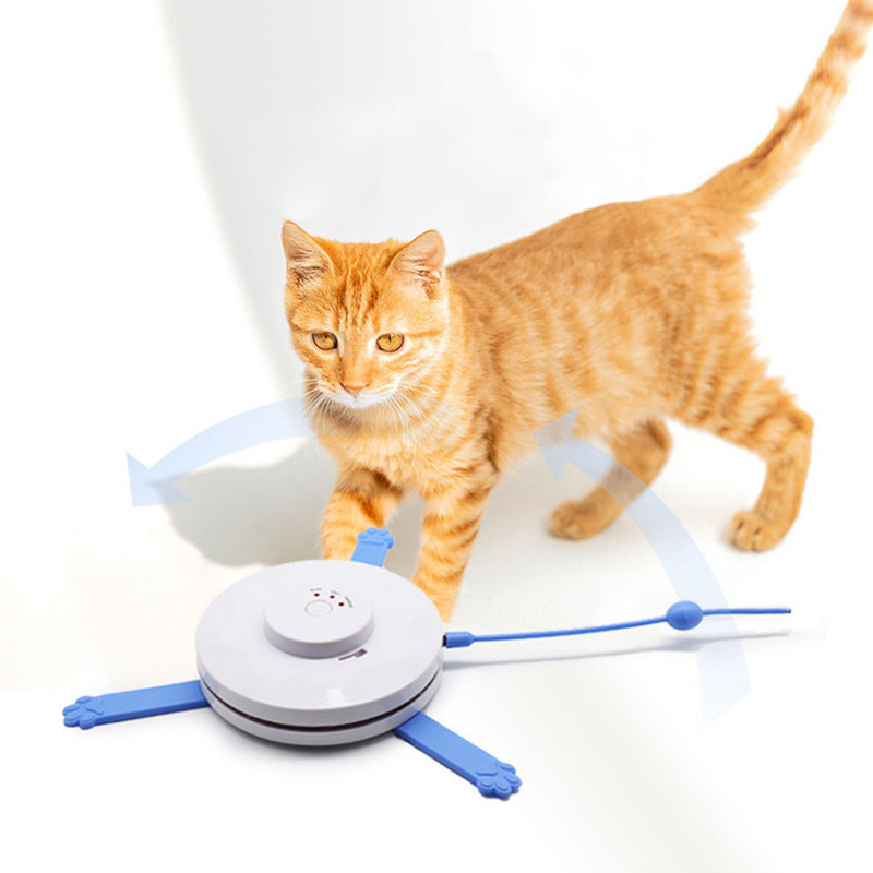 2 u 1 igračka za mačke Tajna tkanina Pokretni miš Perje maskote Pet Crazy Toy Cat Teaser Automatska interaktivna igračka za zabavu