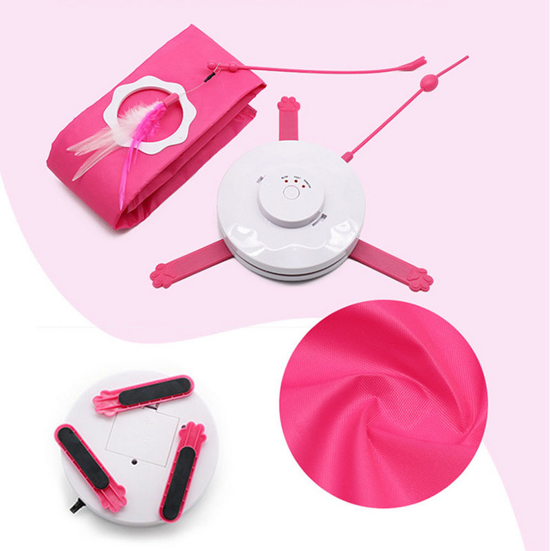 2 u 1 igračka za mačke Tajna tkanina Pokretni miš Perje maskote Pet Crazy Toy Cat Teaser Automatska interaktivna igračka za zabavu