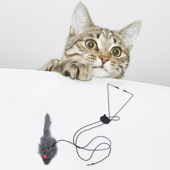 Котешка интерактивна играчка, прибираща се висяща врата, тип забавна пръчка, въже за надраскване на котка, мишка, дразнене, играчка за котка, инструменти за обучение за улавяне на домашни любимци