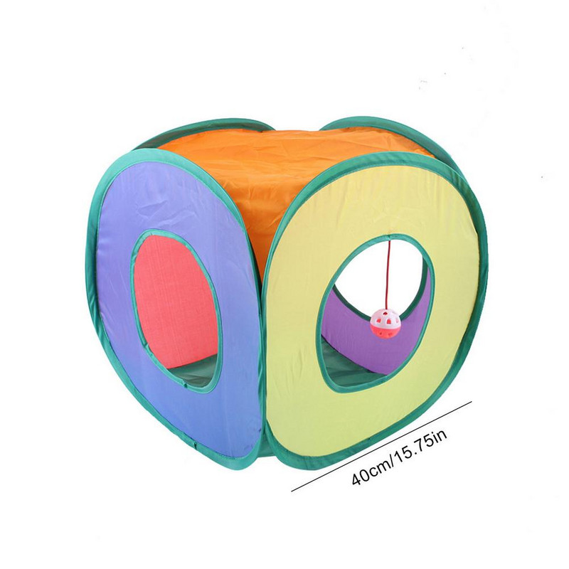 Tunel pentru pisici, cub pliabil pentru pisici, cort pliabil pentru pisici.
