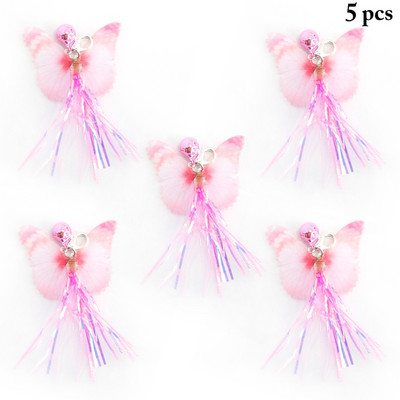 5 bucăți/set Înlocuitori de jucărie pentru pisici, panglică în formă de fluture, atașamente pentru baghetă de pisică, rezerve pentru animale de companie Jucărie de dresaj pentru animale de companie pentru Gatos