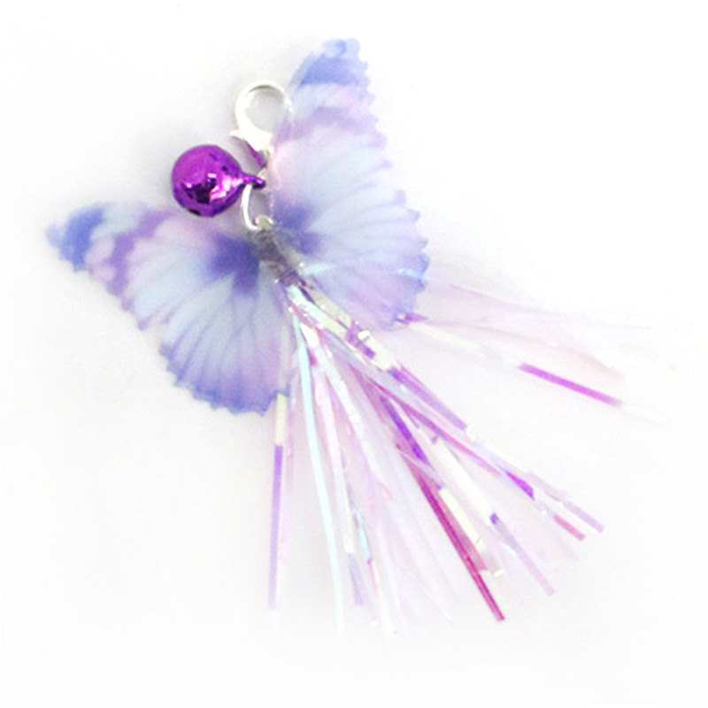 5 bucăți/set Înlocuitori de jucărie pentru pisici, panglică în formă de fluture, atașamente pentru baghetă de pisică, rezerve pentru animale de companie Jucărie de dresaj pentru animale de companie pentru Gatos