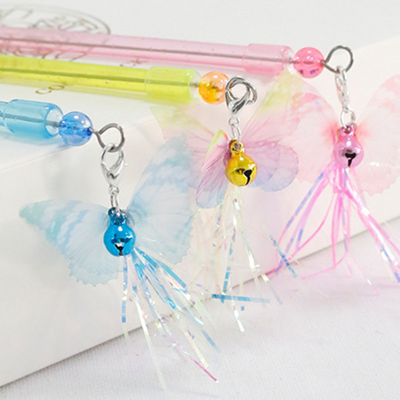 5 bucăți/set Înlocuitori de jucărie pentru pisici, panglică în formă de fluture, atașamente pentru baghetă de pisică, rezerve pentru animale de companie Jucărie de dresaj pentru animale de companie pentru Gatos