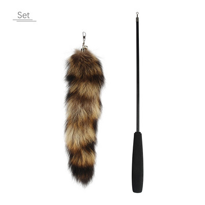 Funny Cat Stick Igračke za mačke Plišane igračke za mačke Novi lisičji rep Smiješni štap za pecanje Plišana igračka na uvlačenje Pribor za mačke Dodaci za mačke
