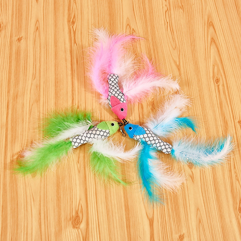 1kom Cat Teaser Feather Toys Interactive Funny Extendable Toys Wand for Kitten štap za štap za pecanje Pet Cat Toys Stick Oprema za kućne ljubimce