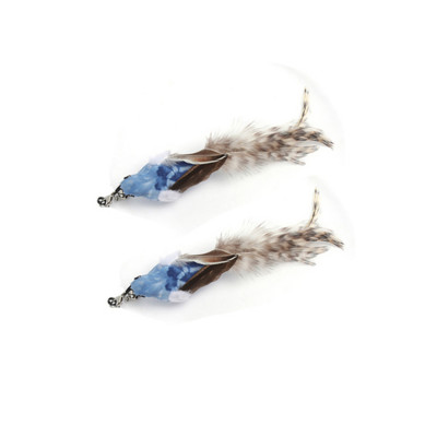 Kassimänguasjad Simulatsioon lind interaktiivne kassimänguasi Naljakas karvane sulelind kellukesega kassipulgaga mänguasi kassipojale, kes mängib kiusamiskepi mänguasja