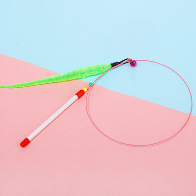 Igračke od perja od čelične žice za mačke Interaktivno mače Zvono od perja Igračke za mačke Tease Štap Štapić Smiješne potrepštine za kućne ljubimce Proizvod za Kitty