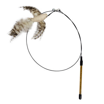 Igračke od perja od čelične žice za mačke Interaktivno mače Zvono od perja Igračke za mačke Tease Štap Štapić Smiješne potrepštine za kućne ljubimce Proizvod za Kitty