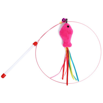 Igračke od perja od čelične žice za mačke Interaktivno mače Zvono od perja Igračke za mačke Tease Štap Štapić Smiješne potrepštine za kućne ljubimce Proizvod za Kitty