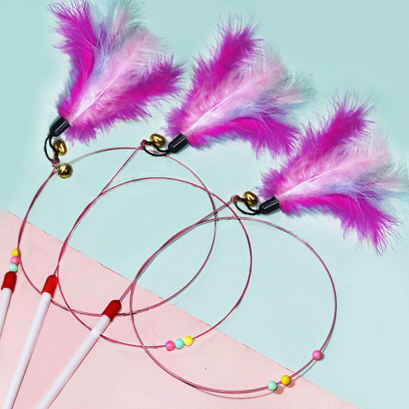 Παιχνίδια για γάτες Διαδραστικά εύκαμπτα σύρματα από χάλυβα Γατάκι Παιχνίδια Γάτες Παιχνίδι με φτερά Αντικατάσταση φτερού Self Hi Cats Πράγματα Αξεσουάρ Κατοικίδια