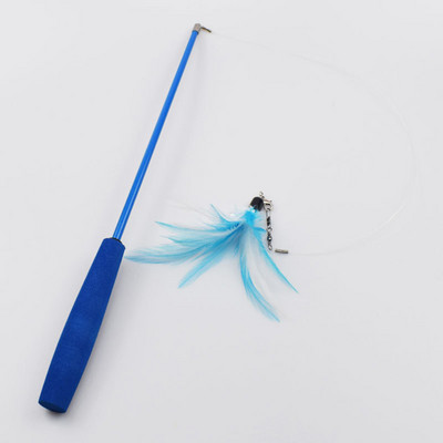 Jucărie interactivă cu pene de pisică Baghetă cu pene Baghetă retractabilă pentru animale de companie Produs de înlocuire pentru prindere pentru pisici