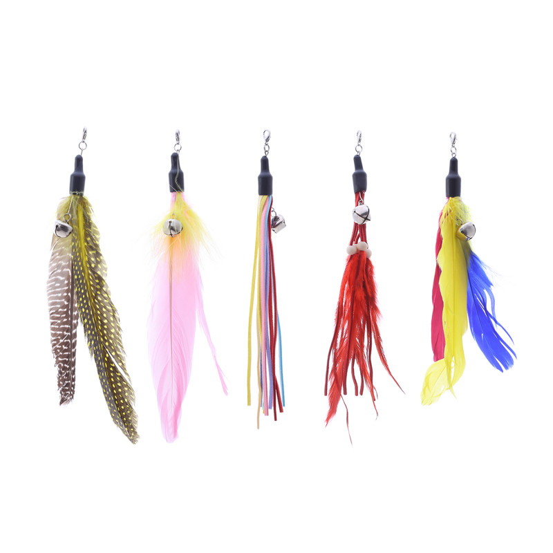 Jucărie interactivă cu pene de pisică Baghetă cu pene Baghetă retractabilă pentru animale de companie Produs de înlocuire pentru prindere pentru pisici