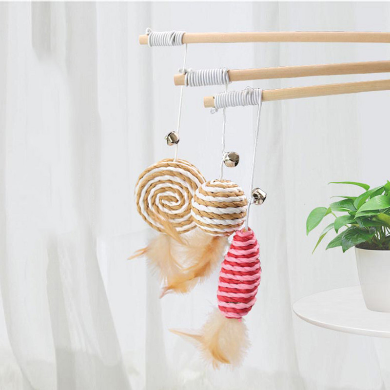 Kerge ja naljakas kassipulga mänguasi kassipulgaga kassipuu täidis Parandab lemmikloomade suhteid kassipoegade mängutarvikute jaoks