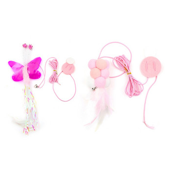 Αστεία Dragonfly Cat Toys Διαδραστικά κρεμαστά σχοινιά γρατσουνιάς για γάτα Self-hey αναδιπλούμενο ραβδί γάτας Teaser και άσκηση