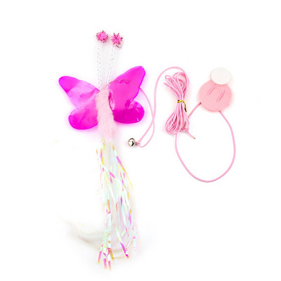 Naljakad Dragonfly Cat mänguasjad Interaktiivsed rippuvad uksega kassi kriimustusköis Ise-hey ülestõstetav kassipulga tõmblus ja harjutus