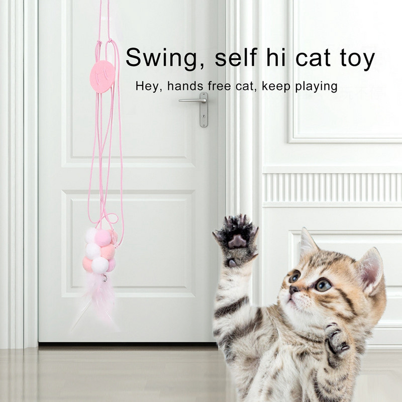 Naljakad Dragonfly Cat mänguasjad Interaktiivsed rippuvad uksega kassi kriimustusköis Ise-hey ülestõstetav kassipulga tõmblus ja harjutus