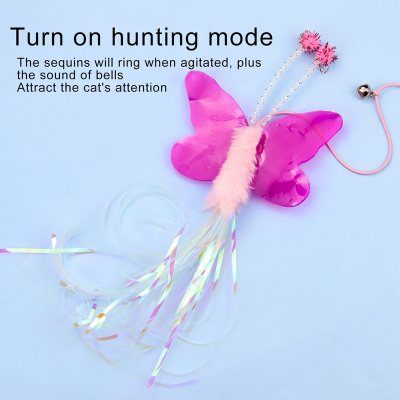 Naljakad Dragonfly Cat mänguasjad Interaktiivsed rippuvad uksega kassi kriimustusköis Ise-hey ülestõstetav kassipulga tõmblus ja harjutus