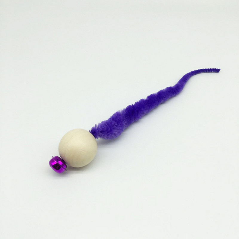 Παιχνίδι γάτας Caterpillar Ξύλινη μπάλα Αστεία γάτα που μασάει παιχνίδια Bell Ball Διαδραστικό παιχνίδι Wiggly Cat Toy Simulation Worm Toy Bite Toys