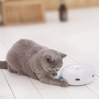Ηλεκτρικό παιχνίδι γάτας που πιάνει ντόνατ με ποντίκι Αυτόματο πικάπ γάτα Παιχνίδι Smart Teasing Cat Stick Crazy Game Spinning πικάπ παιχνίδι