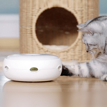 Ηλεκτρικό παιχνίδι γάτας που πιάνει ντόνατ με ποντίκι Αυτόματο πικάπ γάτα Παιχνίδι Smart Teasing Cat Stick Crazy Game Spinning πικάπ παιχνίδι