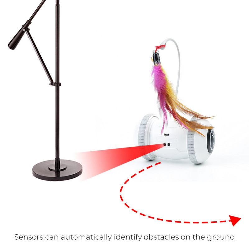 Pametne robotske igračke za mačiće za kućne ljubimce Interaktivna USB punjiva automatska igračka za mačke s automatskim senzorom Elektronička igračka za perje koja se igra sama