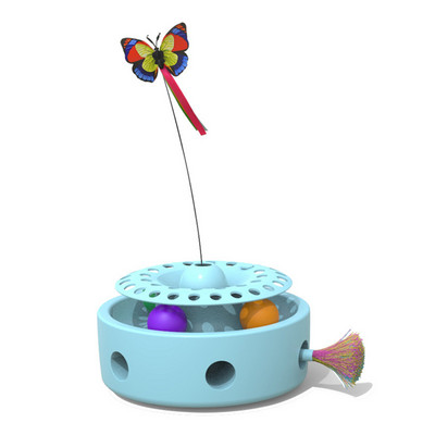 Smart Electric Cat Butterfly Toy 3 in 1 Pet Funny Cat Feather Punching Machine Crazy Game Funny Cat Stick Device Toy Tanjur