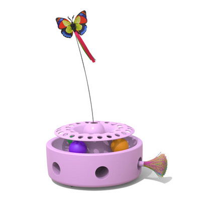 Smart Electric Cat Butterfly Toy 3 in 1 Pet Funny Cat Feather Punching Machine Crazy Game Funny Cat Stick Device Toy Tanjur