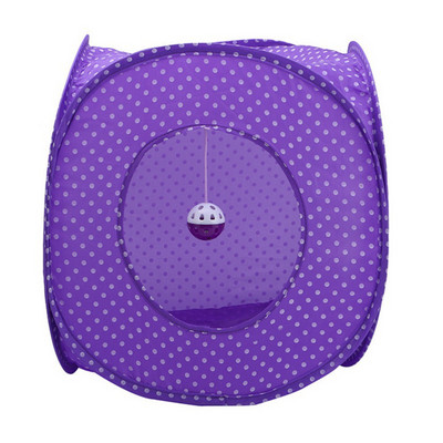 Krevet za kućne ljubimce za mačke Štene Sklopiva mačka Igračka Šator Kuća Mačje gnijezdo Točkasti tunel Ljetni šator za zečeve Hrčak Ljubičasta