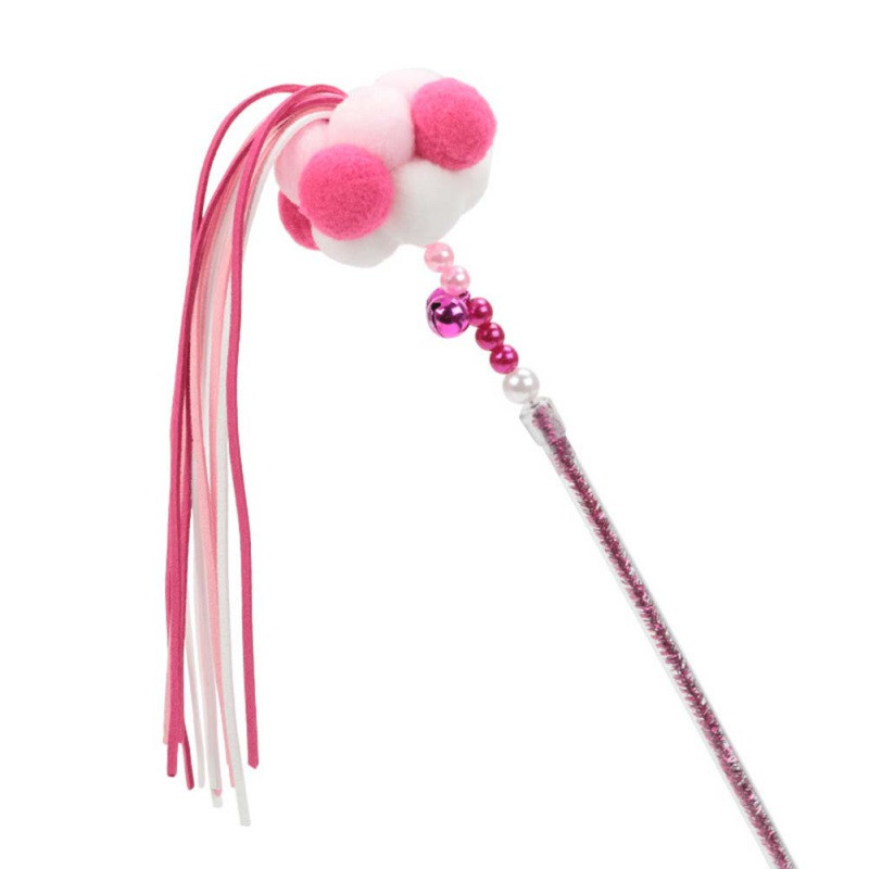Jucărie pentru pisici pentru animale de companie Baghetă cu ciucuri pentru animale de companie cu clopoțel cu pompon Baghetă colorată pentru pisică pentru pisici Cu margele pentru pisică Stick pentru pisici Jucărie interactivă