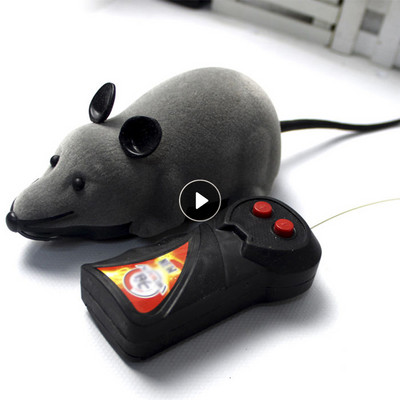 Plüss egér Mechanikus mozgás patkány vezeték nélküli távirányító elektronikus patkány cica Újdonság Vicces kisállatkellékek Háziállatok Ajándék macskajátékok Macska kiskutya