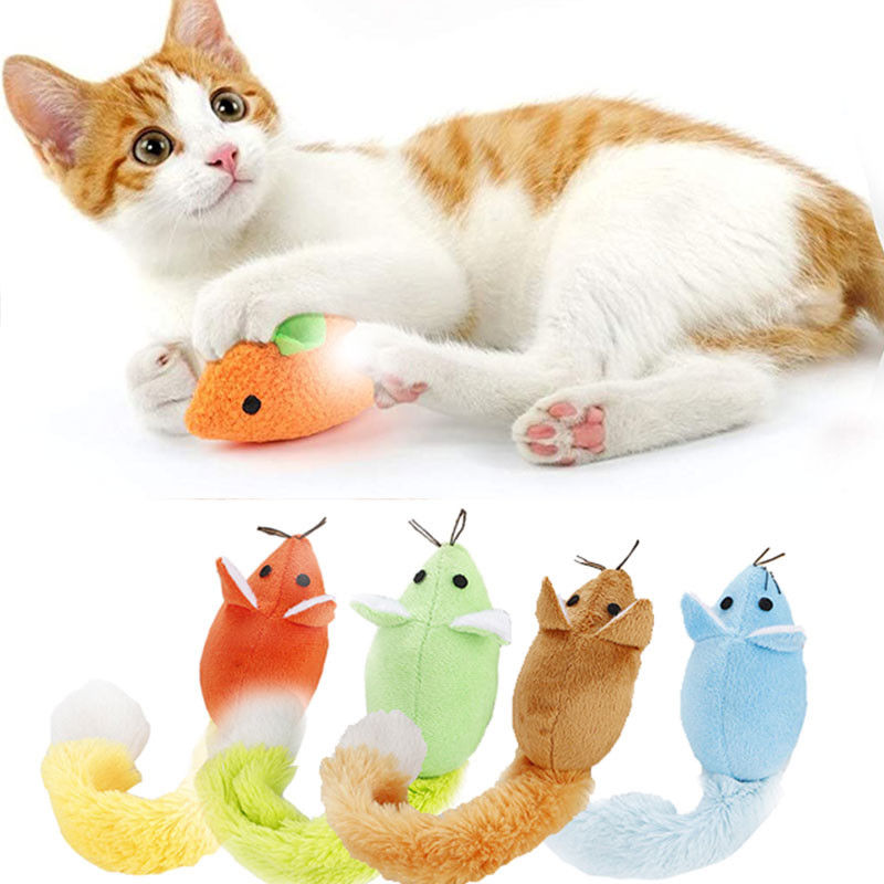 Plišani miš s dugim repom Interaktivne potrepštine za mačke za male mačke Sadrži mačju metvicu Plišane igračke za mačke Crtić Dodaci za kućne ljubimce Dropshipping
